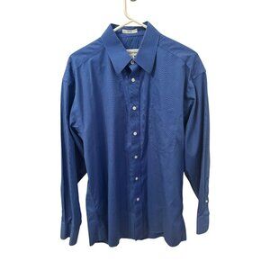 Joseph & Feiss non iron blue button down shirt size 32/33